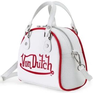 Ed Hardy Red and White Winged Eye Mini Bag